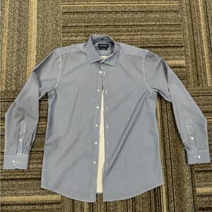 Náutica Wringle Free Blue White Dress Shirt